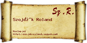 Szoják Roland névjegykártya