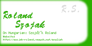 roland szojak business card